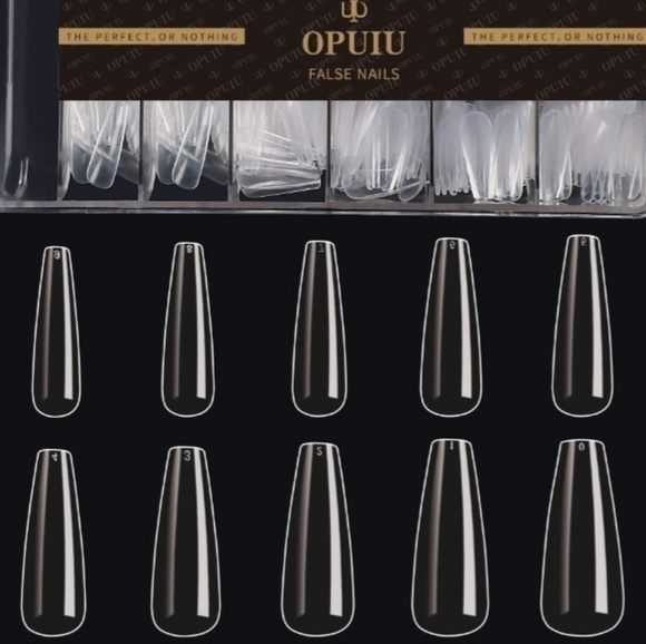 Coffin Shaped Ballerina Full Cover Nail Tip - Picture 1 of 8